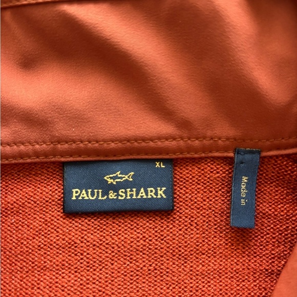 Paul & Shark Typhoon 4x4 Wool Half Zip Pullover Wool Sweater Brick Luxury XL - Picture 5 of 10